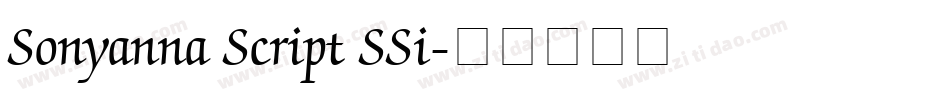 Sonyanna Script SSi字体转换